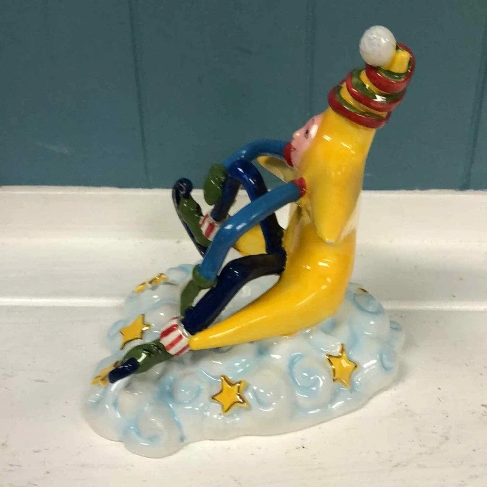 Vtg 2003 Vanmark Christmas Star On Ice Skates Figurine‎ Candle Holder Holiday